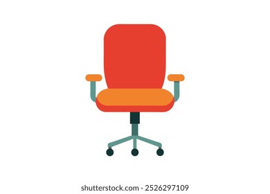 Office chair vector art illustration.