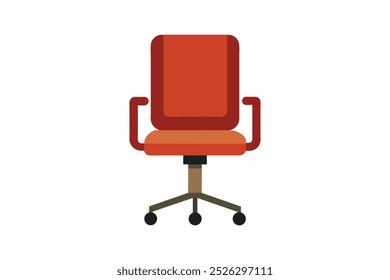 Office chair vector art illustration.