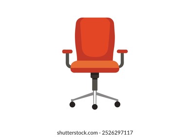 Office chair vector art illustration.