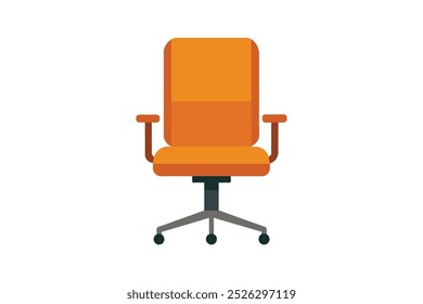 Office chair vector art illustration.