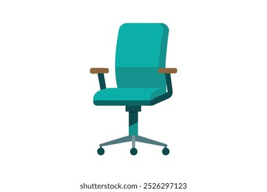 Office chair vector art illustration.