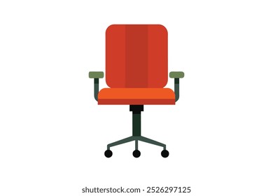 Office chair vector art illustration.