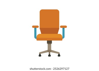 Office chair vector art illustration.