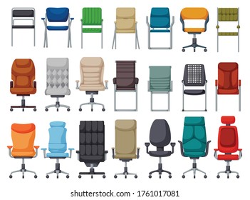 Office chair vector cartoon set icon. Vector illustration armchair on white background. Isolated cartoon set icon office chair.