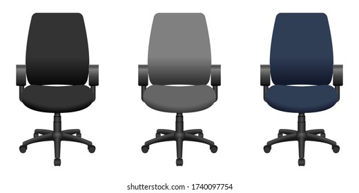 Ilustración de diseño vectorial de silla de oficina aislada en fondo blanco