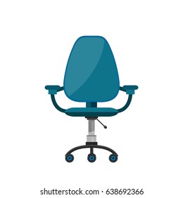 Presidente de oficina. Diseño de icono de ilustración de dibujo plano vectorial. Aislado sobre fondo blanco