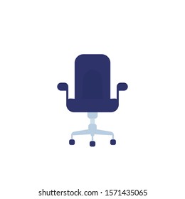 office chair vector flat icon isolated on white