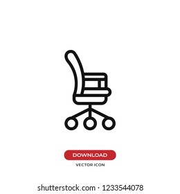 Office chair vector icon