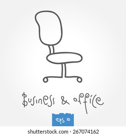 an office chair vector icon