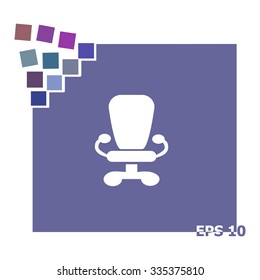 Office chair vector icon.