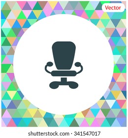 Office chair vector icon.