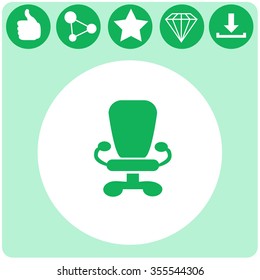 Office chair vector icon.