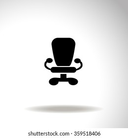 Office chair vector icon.