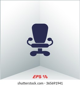 Office chair vector icon.