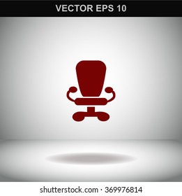 Office chair vector icon.