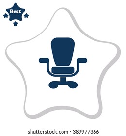 Office chair vector icon.