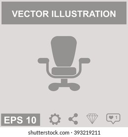 Office chair vector icon.