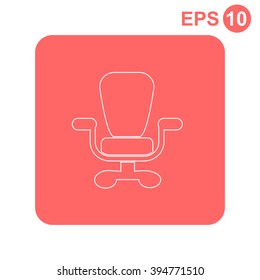 Office chair vector icon.