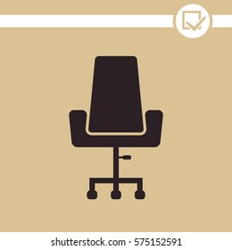 Office chair vector icon.