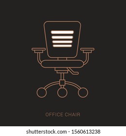 Office Chair vector icon design.