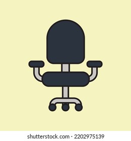 Office chair vector icon isolated.