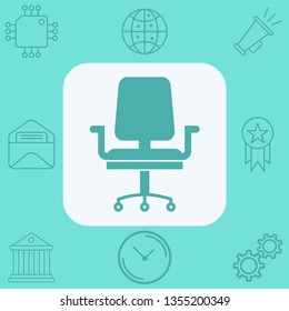 Office chair vector icon sign symbol