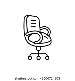 Office Chair vector icon stock illustration