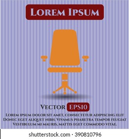 Office Chair vector icon or symbol