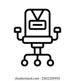 Bürostuhl-Vektorsymbol symbolisiert Komfort und Produktivität am Arbeitsplatz