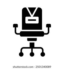 Icono de Vector de silla de oficina simboliza confort y productividad en el lugar de trabajo