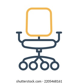 Office Chair Vector Icon which is suitable for commercial work and easily modify or edit it


