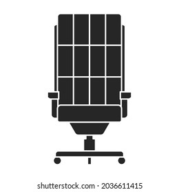 Office chair vector icon.Black vector icon isolated on white background office chair.