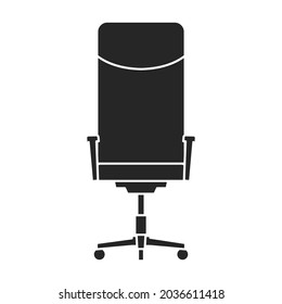 Office chair vector icon.Black vector icon isolated on white background office chair.