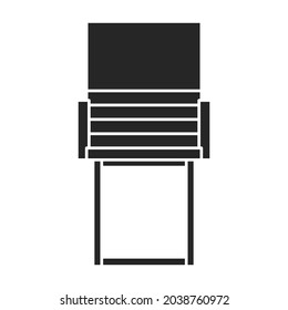 Office chair vector icon.Black vector icon isolated on white background office chair.