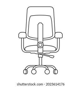 Office chair vector icon.Outline vector icon isolated on white background office chair .
