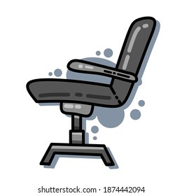 office chair, vector illustration of a cool black office chair, for illustration of goods in the office, manager room
