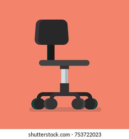 Office chair vector illustration. Flat style design