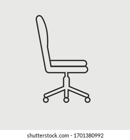 Office chair vector illustration symbol for website and graphic design