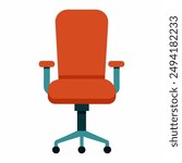 Office Chair Vector Illustration . This is an editable and printable vector 