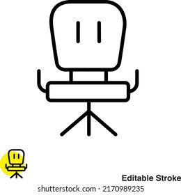 Icono de línea de vector del presidente de Office