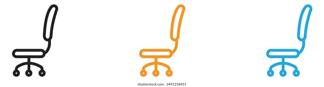 Colección de conjunto de logotipo de Vector de silla de oficina para App de Web
