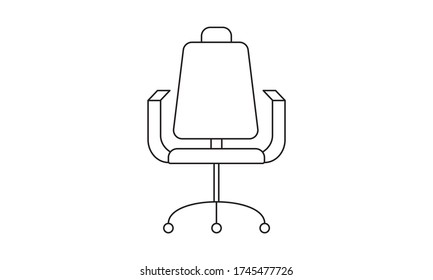 Office chair, wheel, chief, job, comfortable, chair, furniture, armchair, sit, office free vector icon