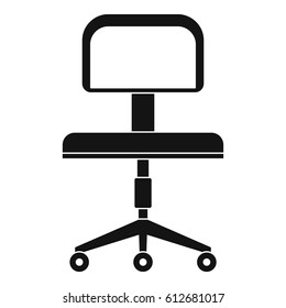 Office chair with wheels icon. Simple illustration of office chair with wheels vector icon for web