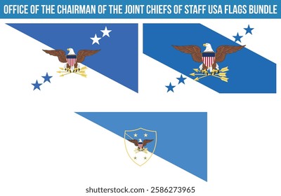 Office of the Chairman of the Joint Chiefs of Staff USA Flags Bundle Vector Illustration Premium Quality