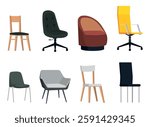 Office chairs, home chairs and garden chairs set