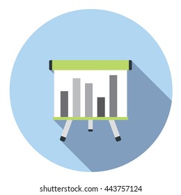 Office Chart Board Flat Style Design Icon