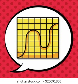 office chart doodle, speech bubble