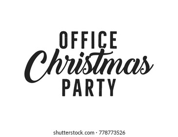 Office Christmas Holiday Party Vector Text Background