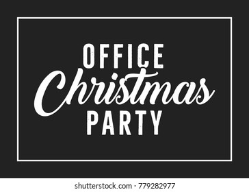 Office Christmas Holiday Party Vector Text Background