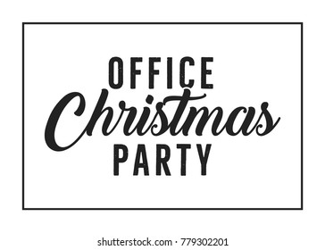 Office Christmas Holiday Party Vector Text Background